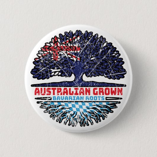 ババリアBavarian Australianオーストラリアの木の根 缶バッジ (正面)
