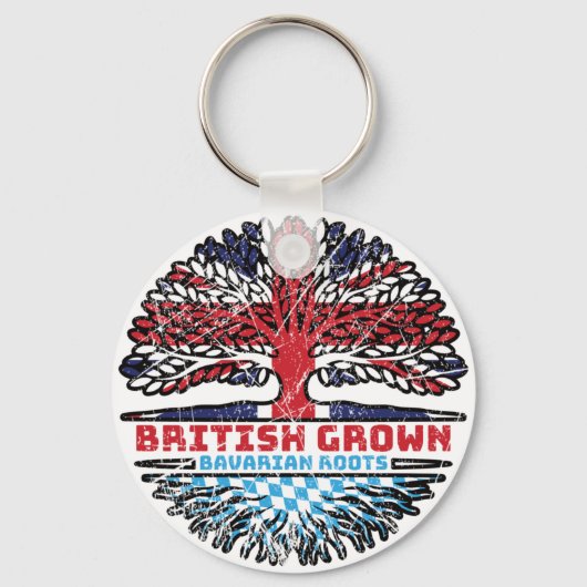 ババリアBavarian Uk 統一された Kingdom British Tree キーホルダー (正面)