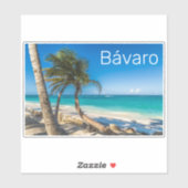 ババロビーチカリブのドミニカ共和国お土産 シール (シート)