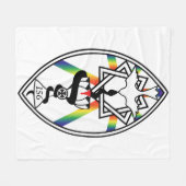 ババロン・ラメン・ブランケットの星 フリースブランケット (正面(横))