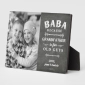 ババ祖父の父の日の子供の写真 フォトプラーク (側面)