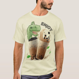 ババ茶恐竜を楽しむ Tシャツ