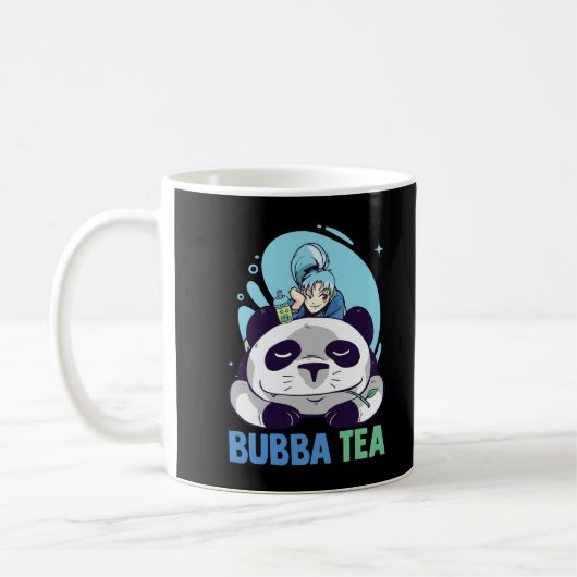 ババ茶 - アニメ動物 - パンダ日本風 コーヒーマグカップ (左)