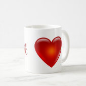 ババRaisaからのPoopchik及びハートのマグ コーヒーマグカップ (正面右)