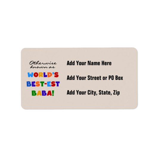 ババTシャ最高のツとギフトとして知られる ラベル (正面)