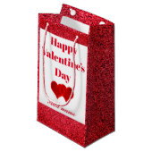 バパーソナライズされたかわいらしレンタインデー抱き枕 スモールペーパーバッグ (正面アングル)