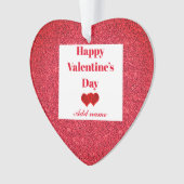 バパーソナライズされたかわいらしンタインのギフトオーナメント オーナメント (正面)