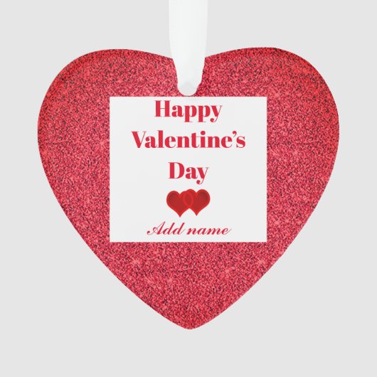 バパーソナライズされたかわいらしンタインのギフトオーナメント オーナメント (正面)