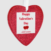 バパーソナライズされたかわいらしンタインのギフトオーナメント オーナメント (正面)
