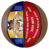 バパーソナライズされたスケットボール(赤、白、青) バスケットボール (縦)