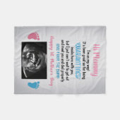 バパーソナライズされたップ親愛からママの毛布 フリースブランケット (正面(横))