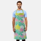 バパーソナライズされたッモダンド&花柄エプロン エプロン (着用した状態)