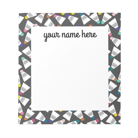 バパーソナライズされたドミントンメモ帳 ノートパッド (正面)