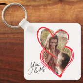 バパーソナライズされたユニークンタインの提案書ギフト キーホルダー (正面)