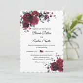 バパーソナライズされたルガンディとブ結婚ラック 招待状 (スタンド正面)