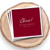 バパーソナライズされたルガン結婚ディのナプキン スタンダードカクテルナプキン