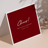 バパーソナライズされたルガン結婚ディのナプキン スタンダードカクテルナプキン