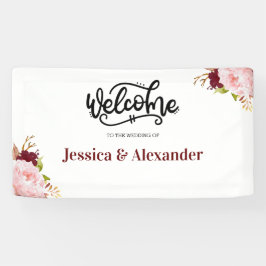 バパーソナライズされたルグンディフローラ結婚のバナー 横断幕