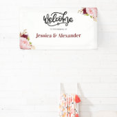 バパーソナライズされたルグンディフローラ結婚のバナー 横断幕 (インサイチュ)