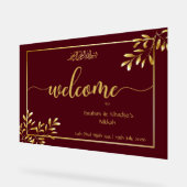 バパーソナライズされたルグンディ結婚イスラーム徴候 アクリルサイン (傾斜)