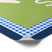 バパーソナライズされたルシティスポーツベビー子供部屋アート ポスター (角)