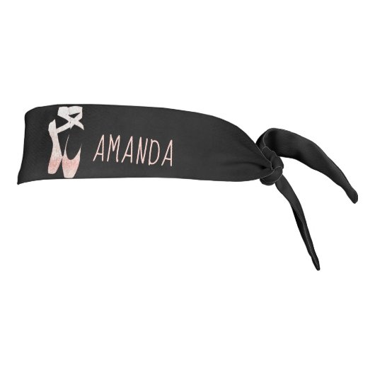 バパーソナライズされたレエシューズヘッドバンド名前をカスタムする タイヘッドバンド (回転90)