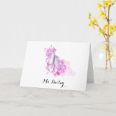 バパーソナライズされたレエ先生水彩 カード (黄色い花)