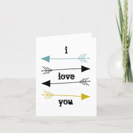 バパーソナライズされたレンタインのカード – 愛してるモダン シーズンカード