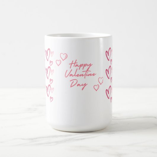 バパーソナライズされたレンタインデーコーヒーマグ コーヒーマグカップ (中央)