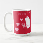 バパーソナライズされたレンタイン愛はあなたであり、私のハート コーヒーマグカップ (左)