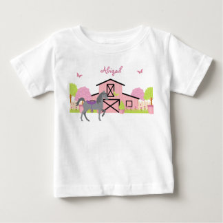 バパーソナライズされたンかわいらし&ガーデンホースTシャツ ベビーTシャツ