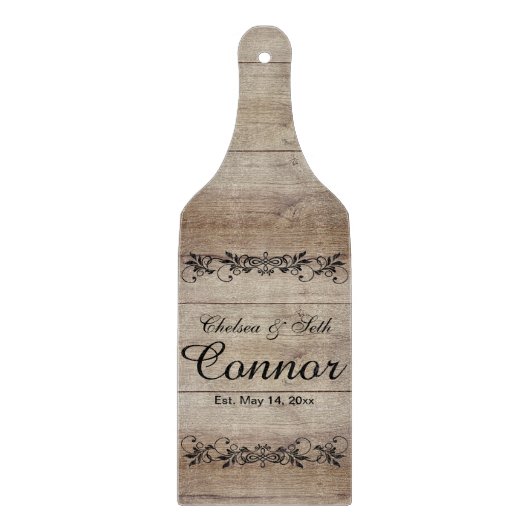 バパーソナライズされたンウッドスタイル カッティングボード (正面)