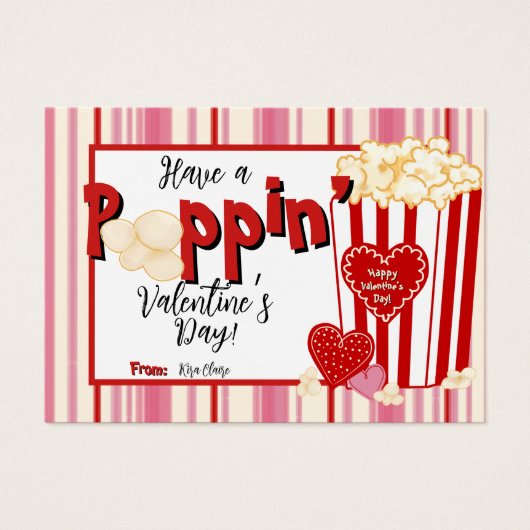 バパーソナライズされたンタインのカード (正面)