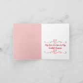 バパーソナライズされたンタインのカード サンキューカード (内部)