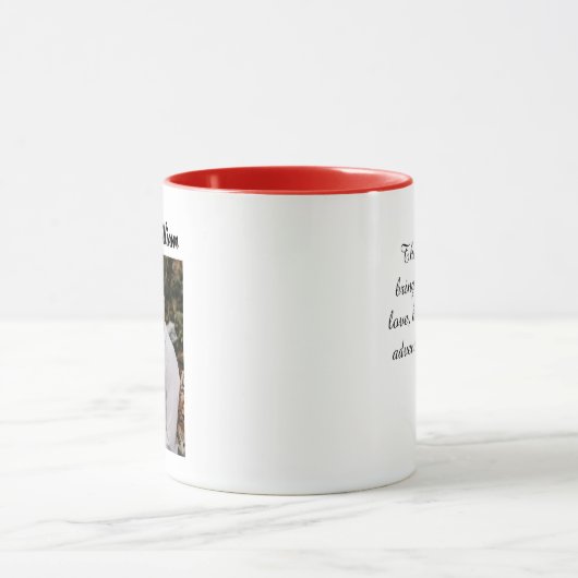 バパーソナライズされたンタインの写真マグカップ マグカップ (中央)