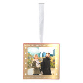 バパーソナライズされたンタインの日のフェイク金ゴールド数々の写真 キューブオーナメント (右)