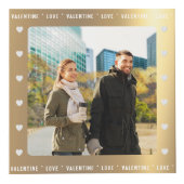 バパーソナライズされたンタインの日のフェイク金ゴールド数々の写真 フォトキューブ (右)