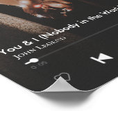 バパーソナライズされたンタインの歌カップル写真 ポスター (角)