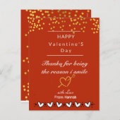 バパーソナライズされたンタインサンキューカード シーズンポストカード (正面/裏面)