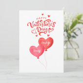 バパーソナライズされたンタインズデイラブハートカスタム シーズンカード (スタンド正面)