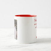 バパーソナライズされたンタインハートマパターン（の模様が）あるグ ツートーンマグカップ (中央)