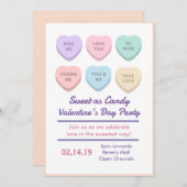 バパーソナライズされたンタインパーティの招待状カード 招待状 (正面/裏面)