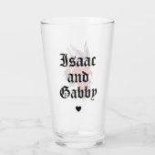 バパーソナライズされたンタイン記念日タトゥー タンブラーグラス (裏面)