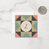 バパーソナライズされたン空白のキルト ノートカード (正面/裏面インサイチュ)