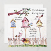 バパーソナライズされた感動的ードハウスカード (正面/裏面)