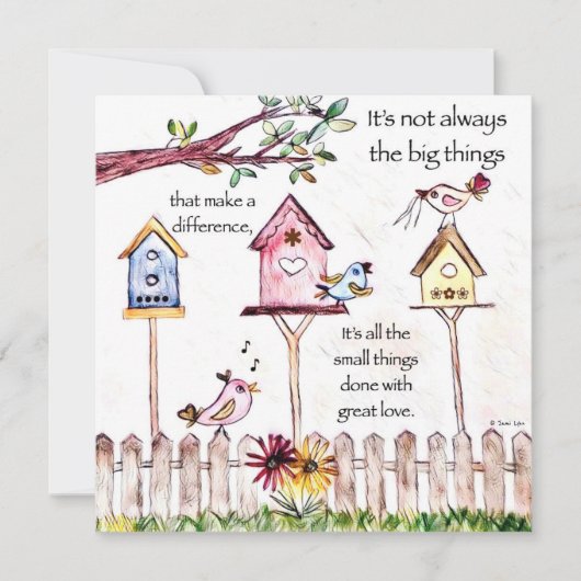 バパーソナライズされた感動的ードハウスカード (正面)