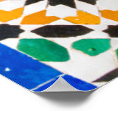 バヒアパレスのタイル装飾 ポスター (角)