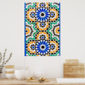 バヒアパレスのタイル装飾 ポスター (キッチン)