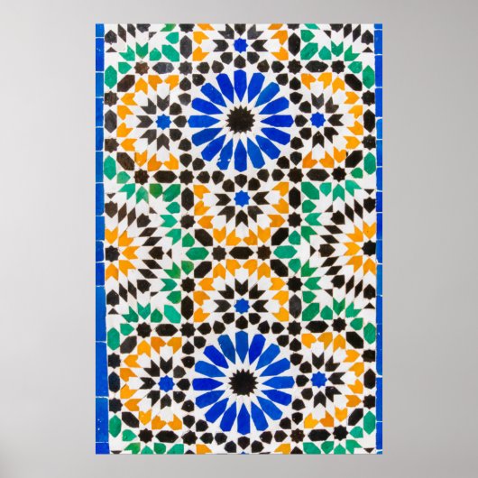 バヒアパレスのタイル装飾 ポスター (正面)