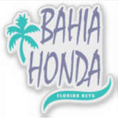 バヒアホンダフロリダの鍵とヤシの木 シール (正面)